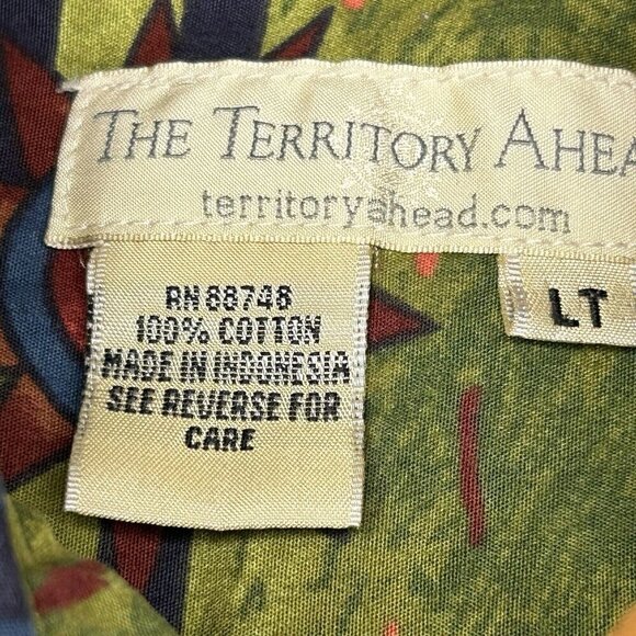 The Territory Ahead Shirt Mens Large Tall LT Tribal Aztec Southwestern Boho - Picture 4 of 10